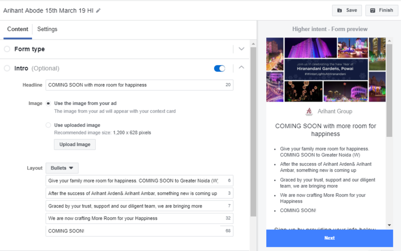 Facebook Ad campaign set step 8