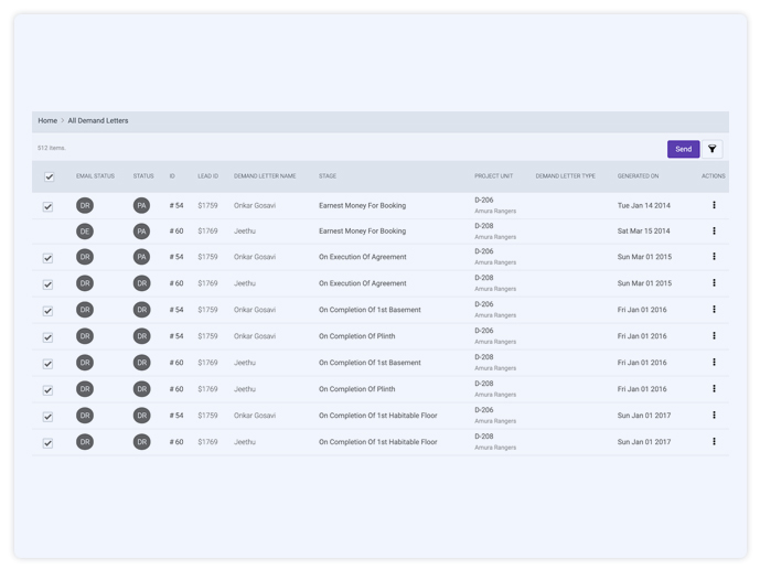Bulk Delivery & Tracking of Demand Letters