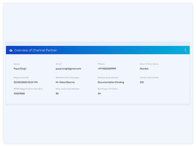 Real Estate Channel Partner & Sourcing Manager Collaboration CRM